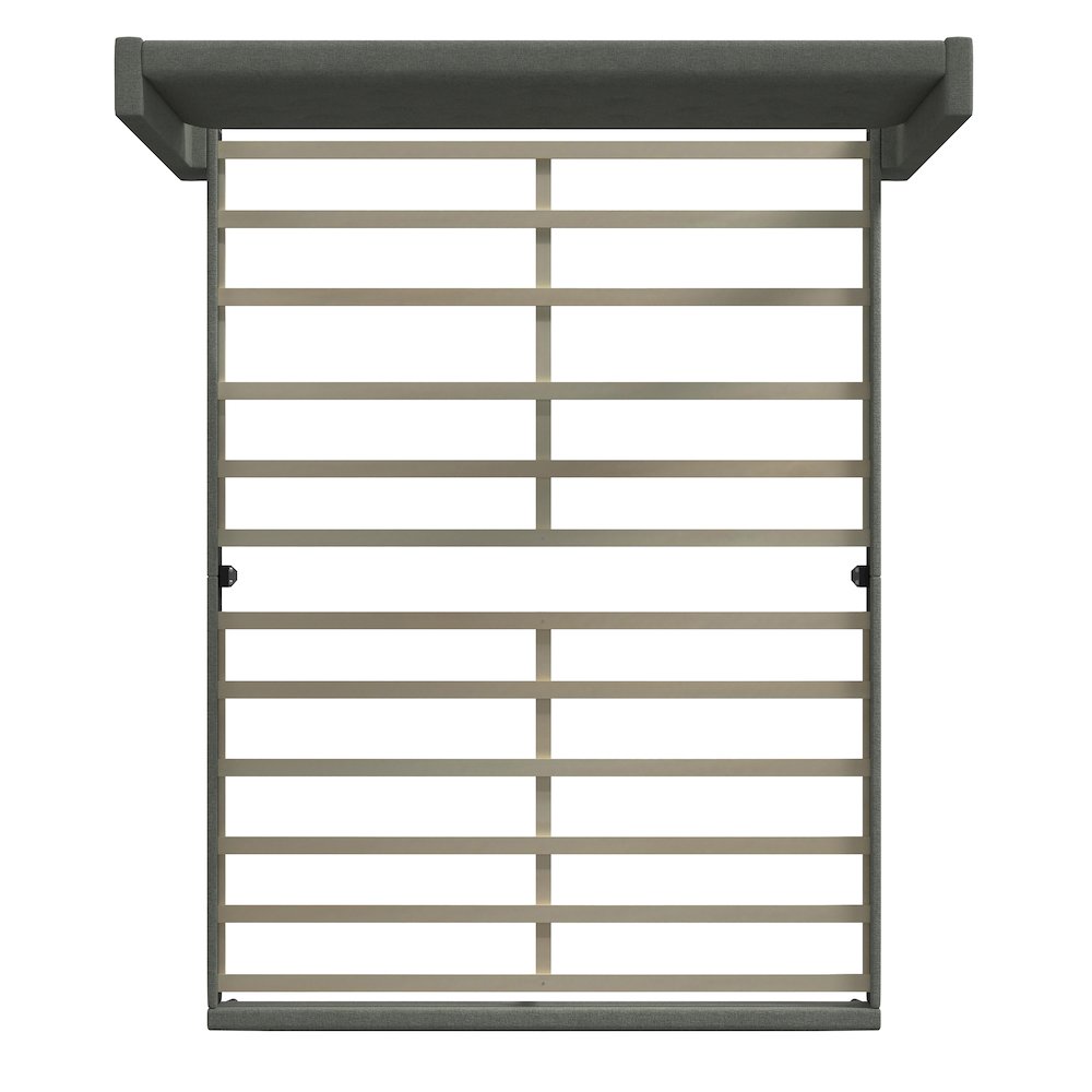 Carrington Queen Platform Bed Stone(Light). Picture 4