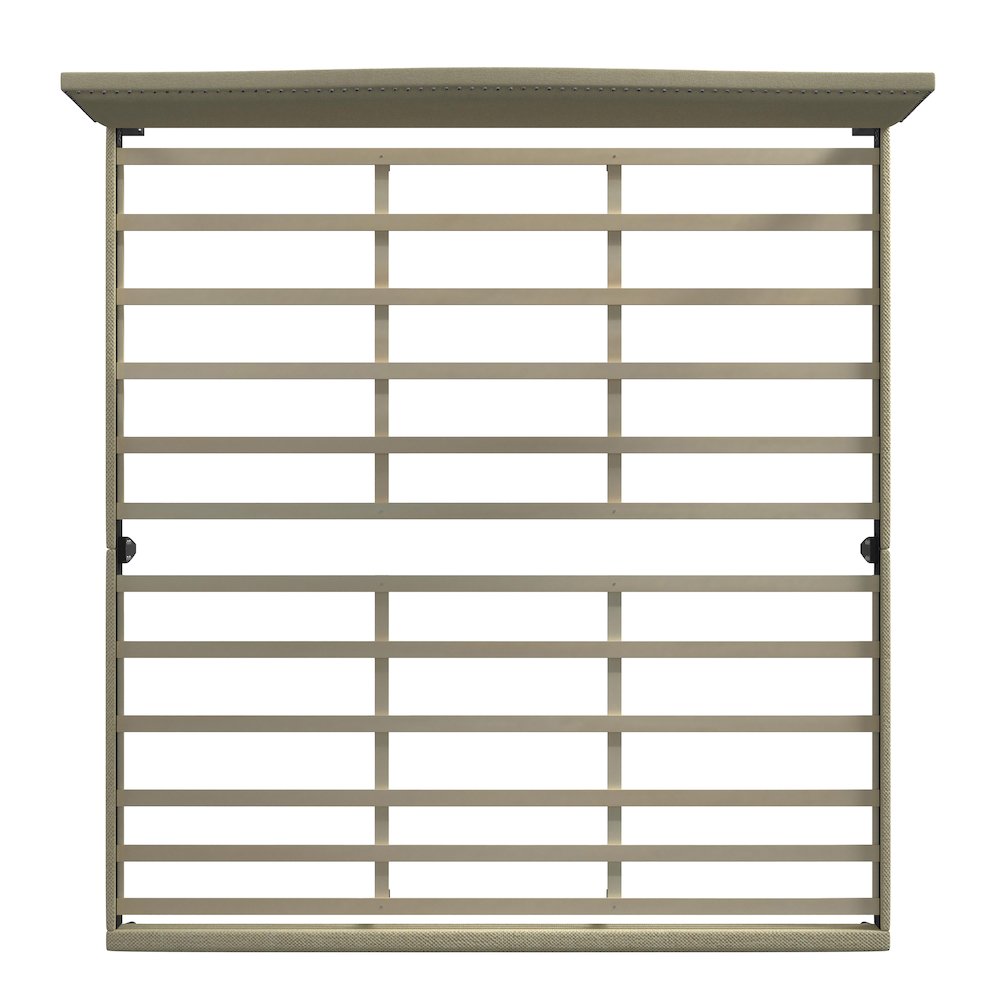 Leighford King Platform Bed Beige. Picture 5