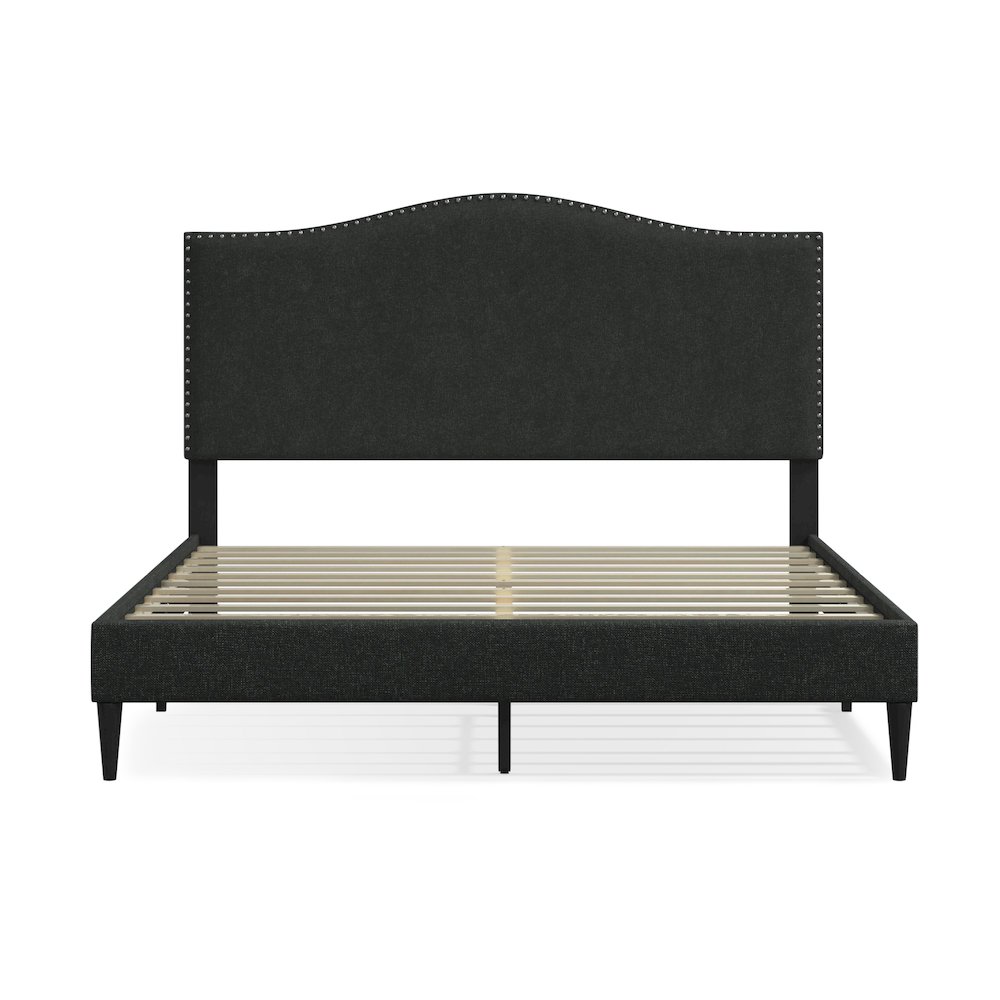 Leighford Queen Platform Bed Gray (Dark). Picture 1