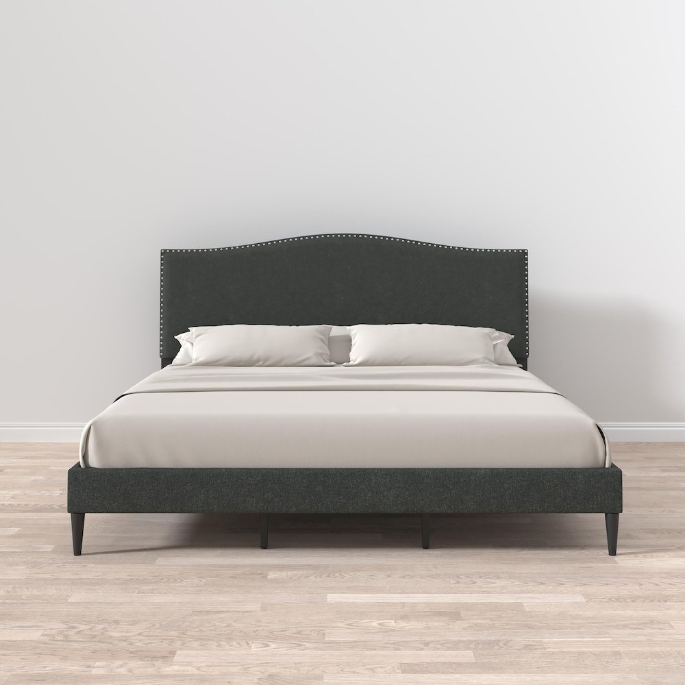Leighford King Platform Bed Gray (Dark). Picture 3