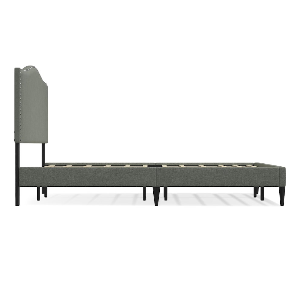 Leighford King Platform Bed Stone(Light). Picture 4