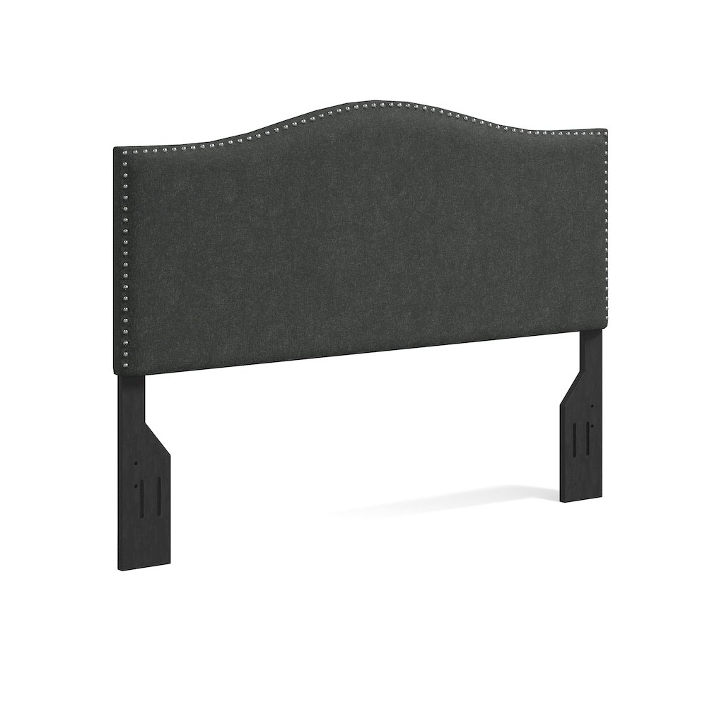 Upholstered Headboard Queen Gray. Picture 1