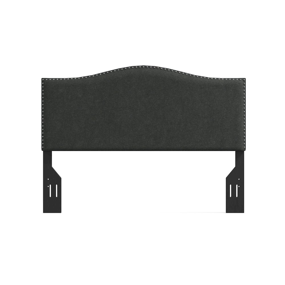 Upholstered Headboard Queen Gray. Picture 3