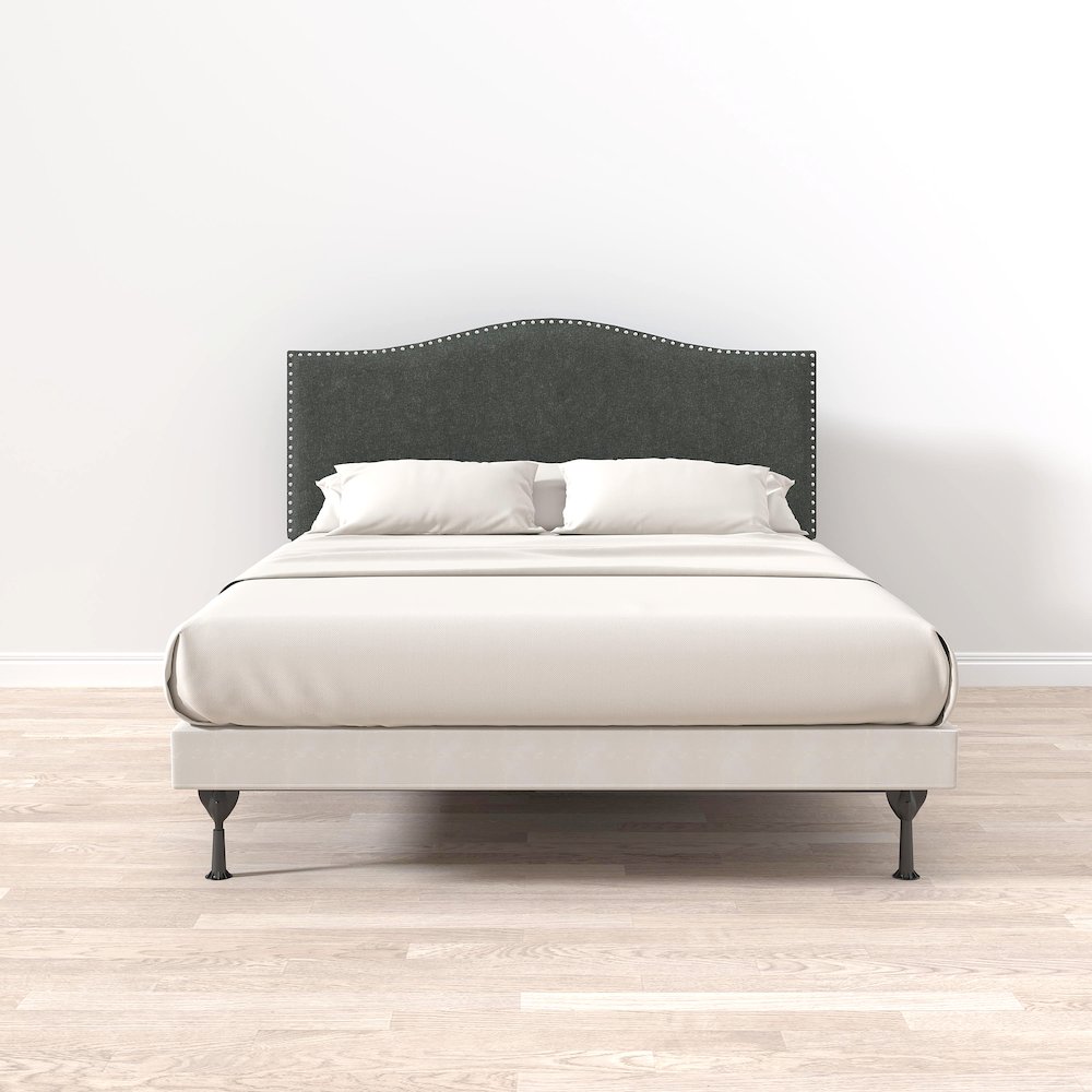 Upholstered Headboard Queen Gray. Picture 6