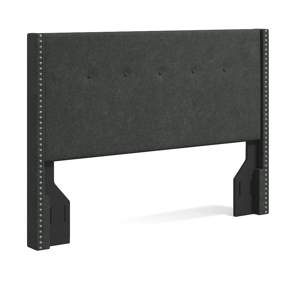 Upholstered Headboard Queen Gray. Picture 1