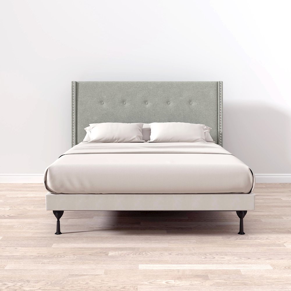 Upholstered Headboard Queen Stone. Picture 6