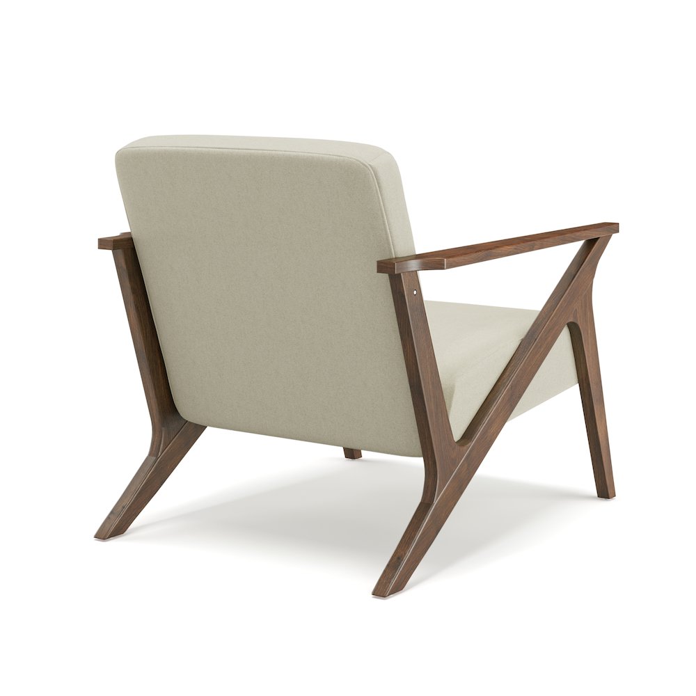 Mcm Accent Chair Bg Med Brown/ Beige. Picture 4