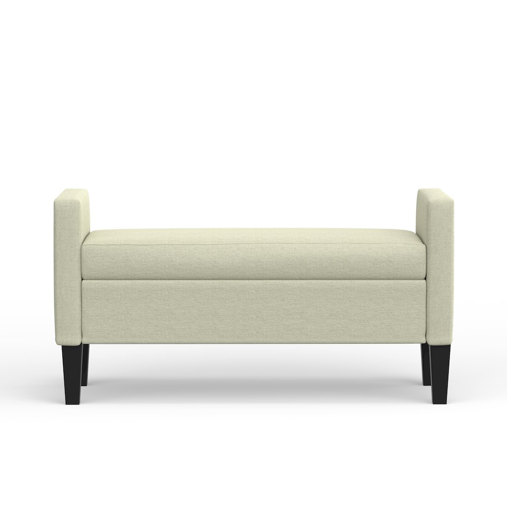 46" Storage Bench with Arms - Beige. Picture 3