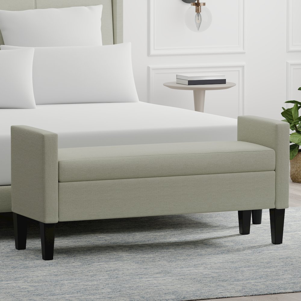51.25 " Storage Bench - Beige. Picture 2