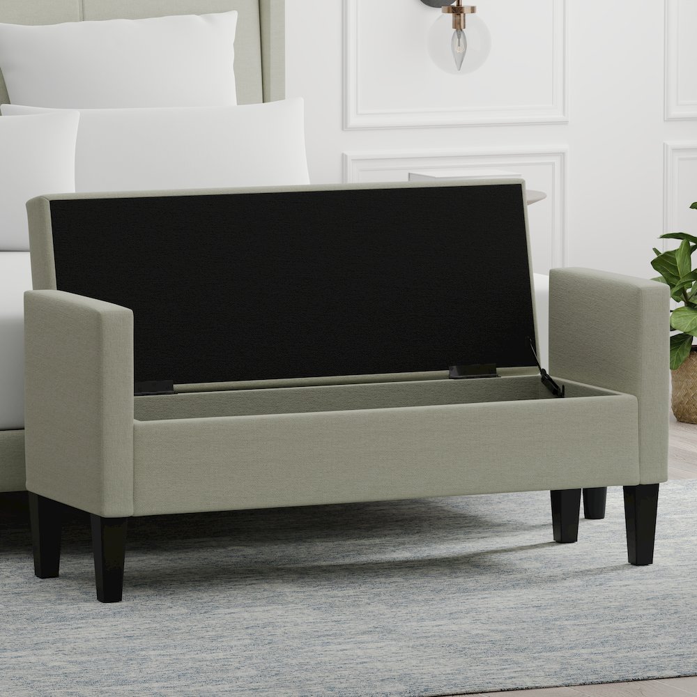51.25 " Storage Bench - Beige. Picture 5