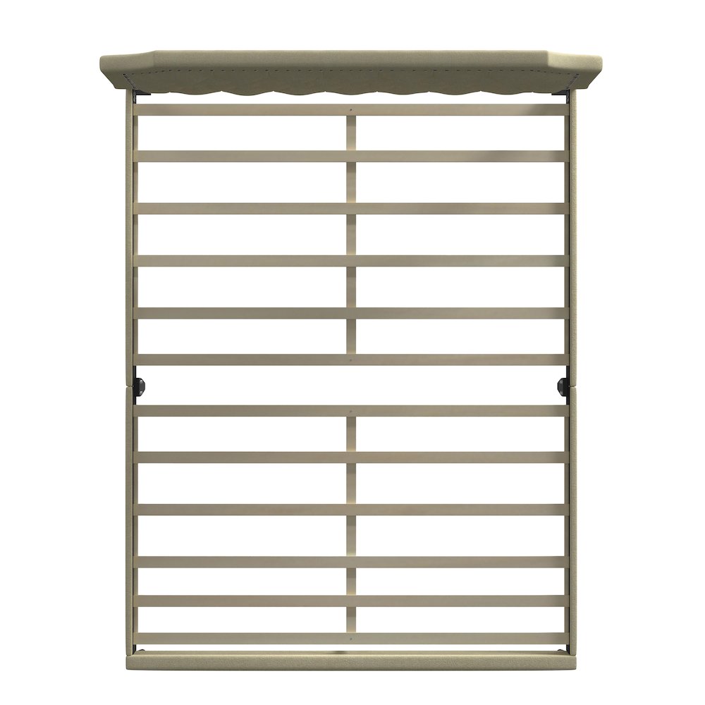 Hanfield Queen Platform Bed Beige. Picture 5