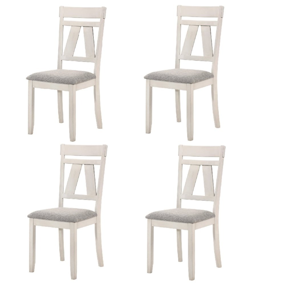 Maisie Wood Side Chair in White (Set of 4). Picture 1
