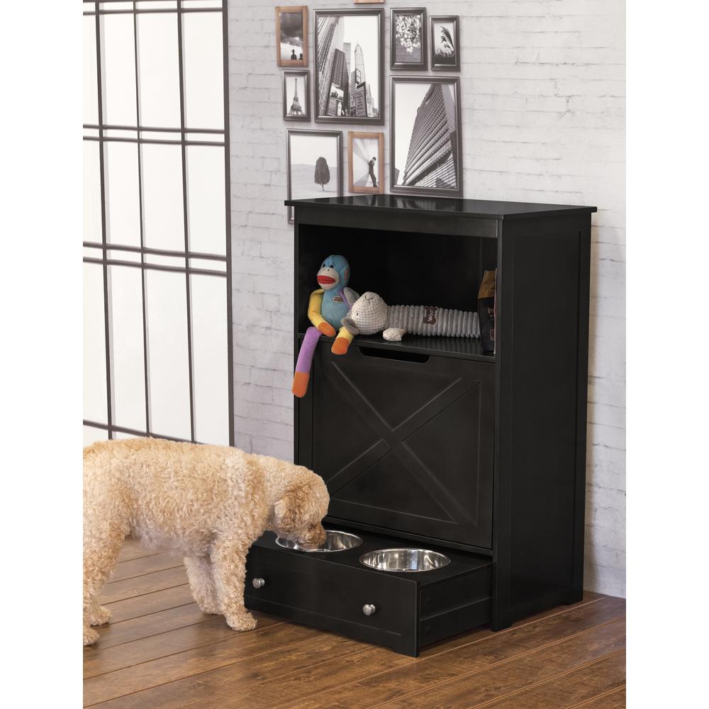 Windsor Pet Feeder, Black. Picture 4