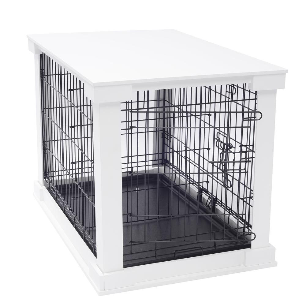 Cage With Crate Cover, White, Small. Picture 1
