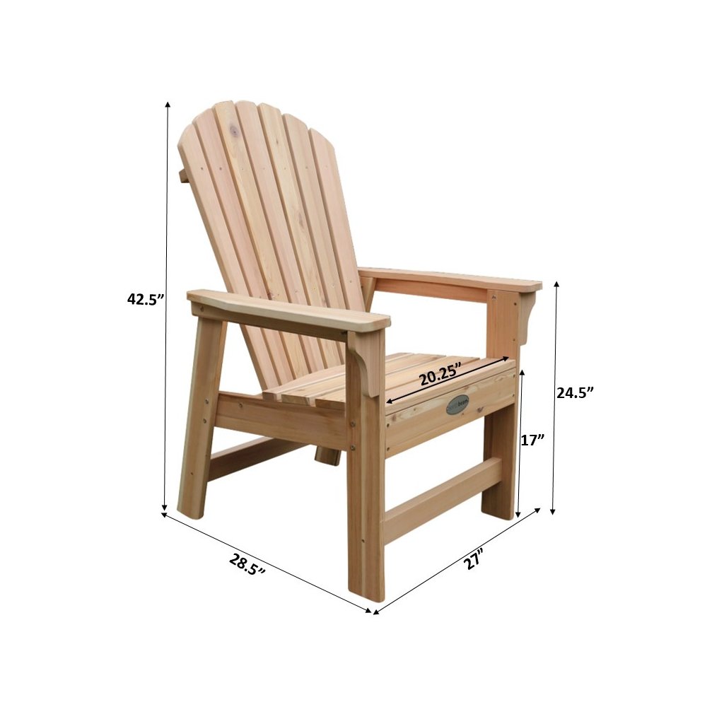Riverside Adirondack Dining Chair, Western Red Cedar. Picture 1