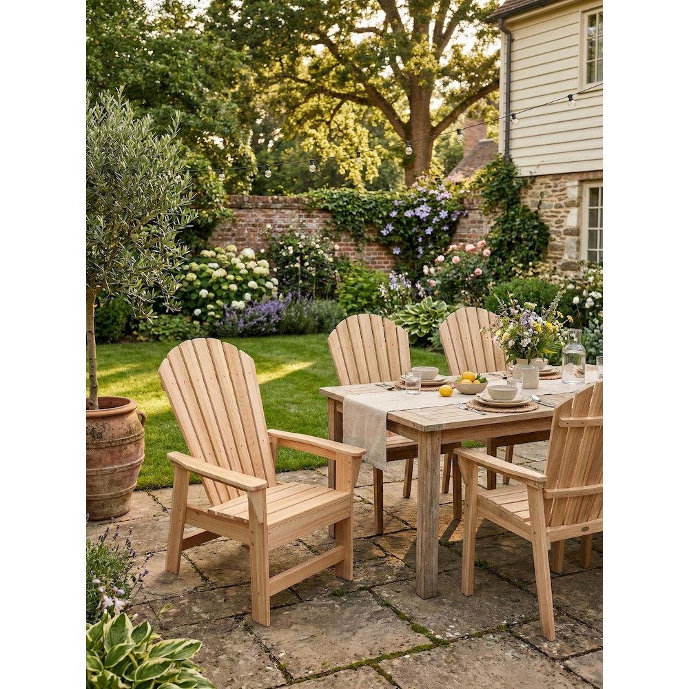 Riverside Adirondack Dining Chair, Western Red Cedar. Picture 4