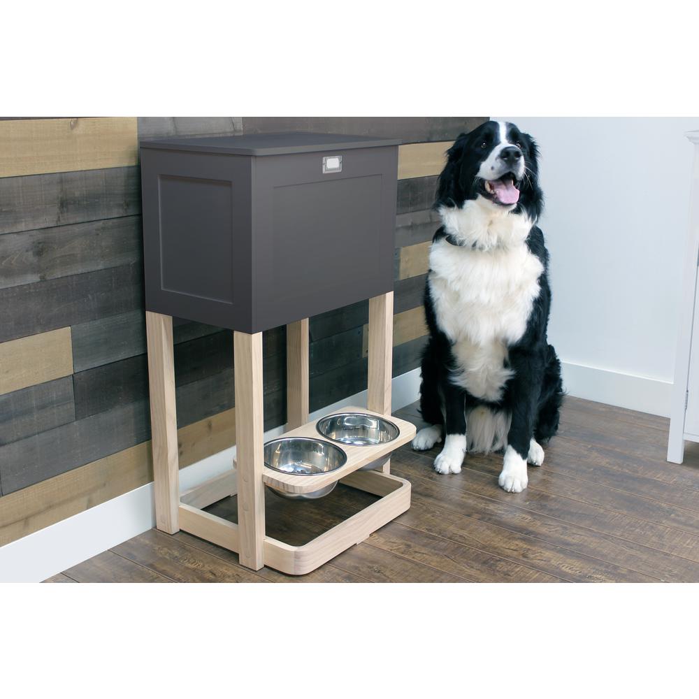 Pet Feeder Station, Gray. Picture 3