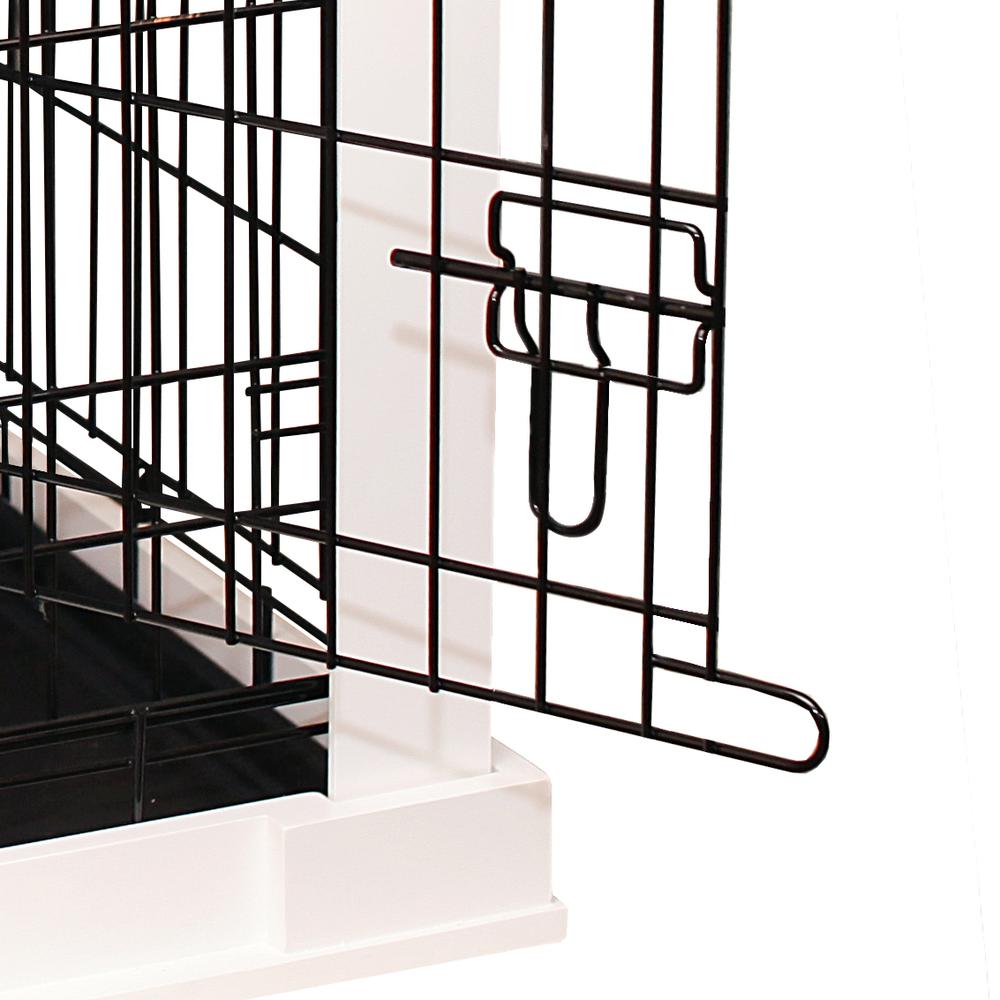 Cage With Crate Cover, White, Small. Picture 3