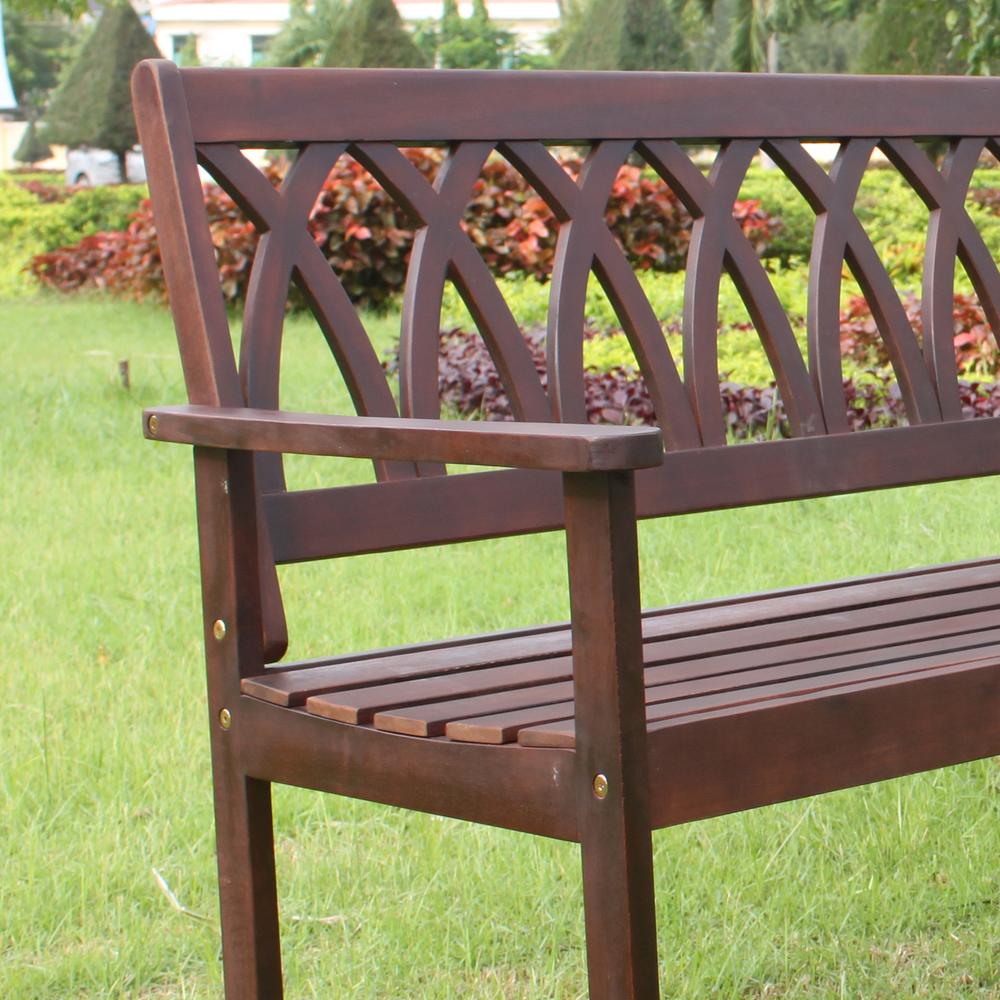 Criss Cross Garden Bench. Picture 2
