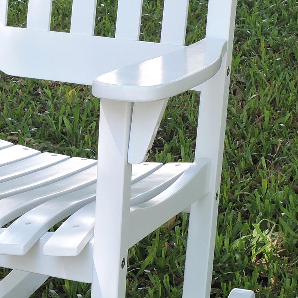 Traditional Rocking Chair, White Painted. Picture 2