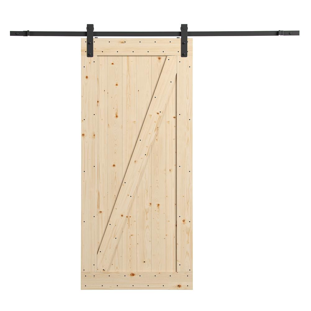 Farm Style Sliding Door, Unfinished. Picture 1