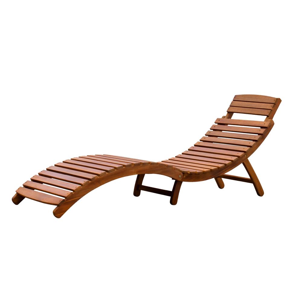 Curved Folding Chaise Lounger. Picture 1
