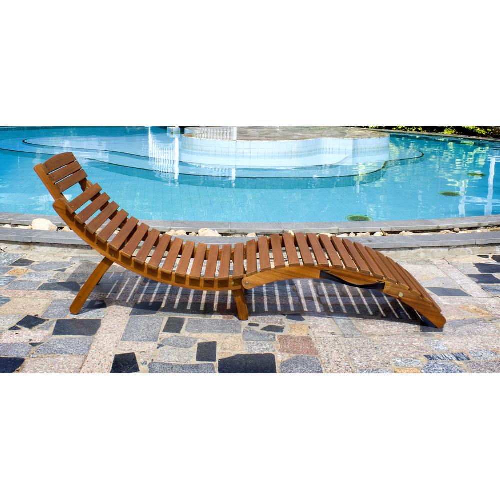 Curved Folding Chaise Lounger. Picture 3
