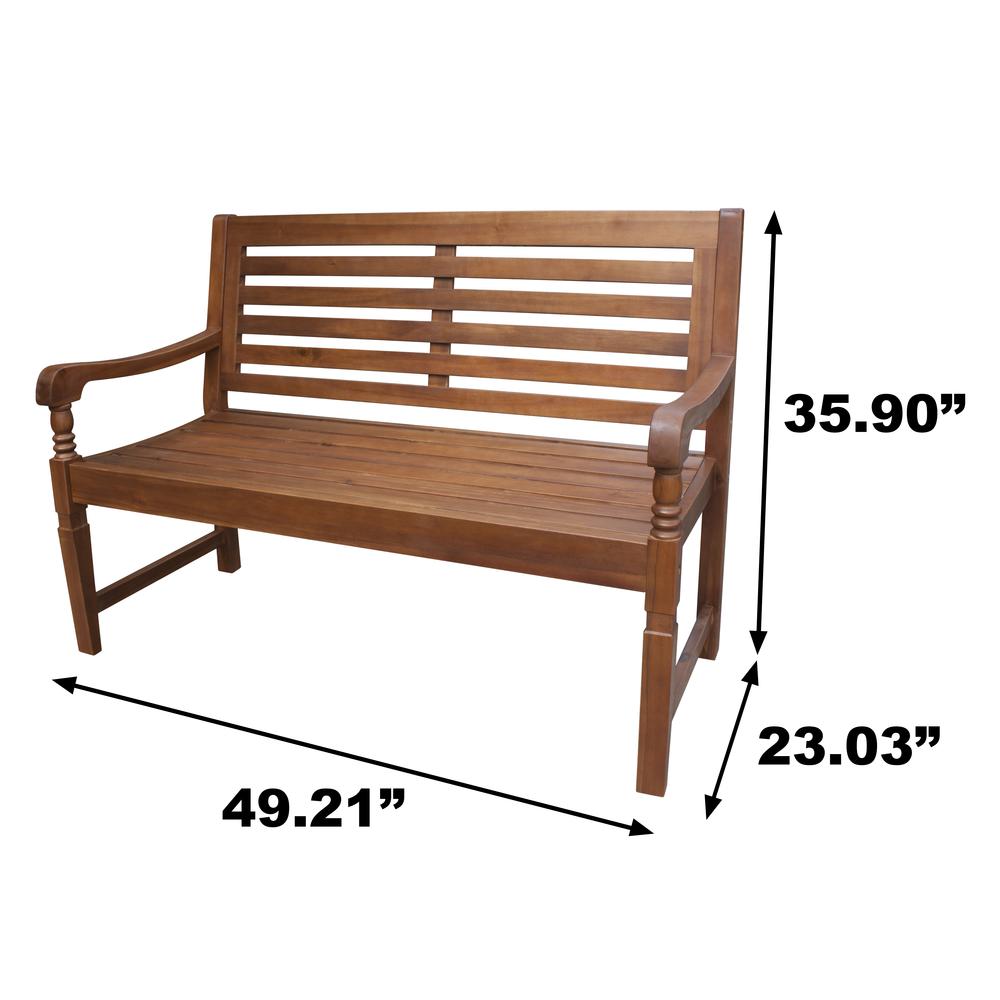 Nantucket Garden Bench, Natural. Picture 2
