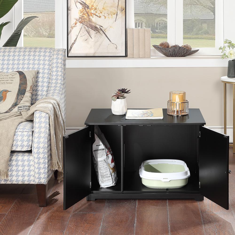 Kitty Litter Loo Bench, Black. Picture 2