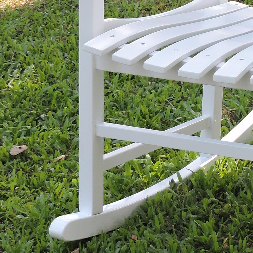 Traditional Rocking Chair, White Painted. Picture 3