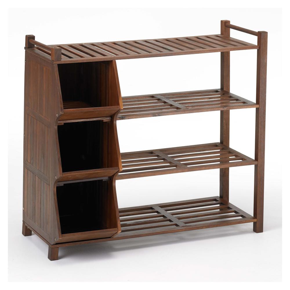 4-Tier Outdoor Shoe Rack Cubby. Picture 1