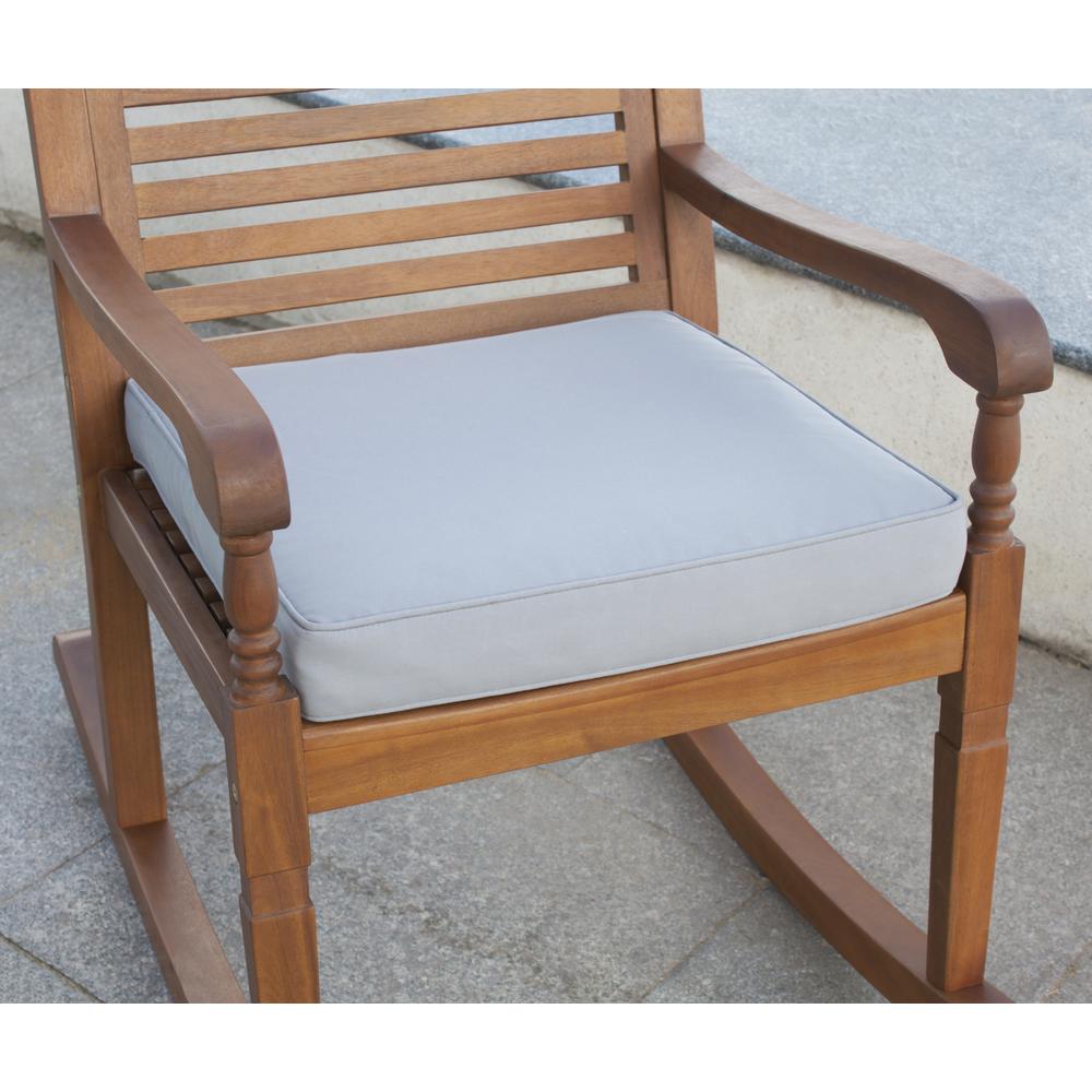 Nantucket Rocking Chair, Natural Colour Stain With Grey Cushion. Picture 4
