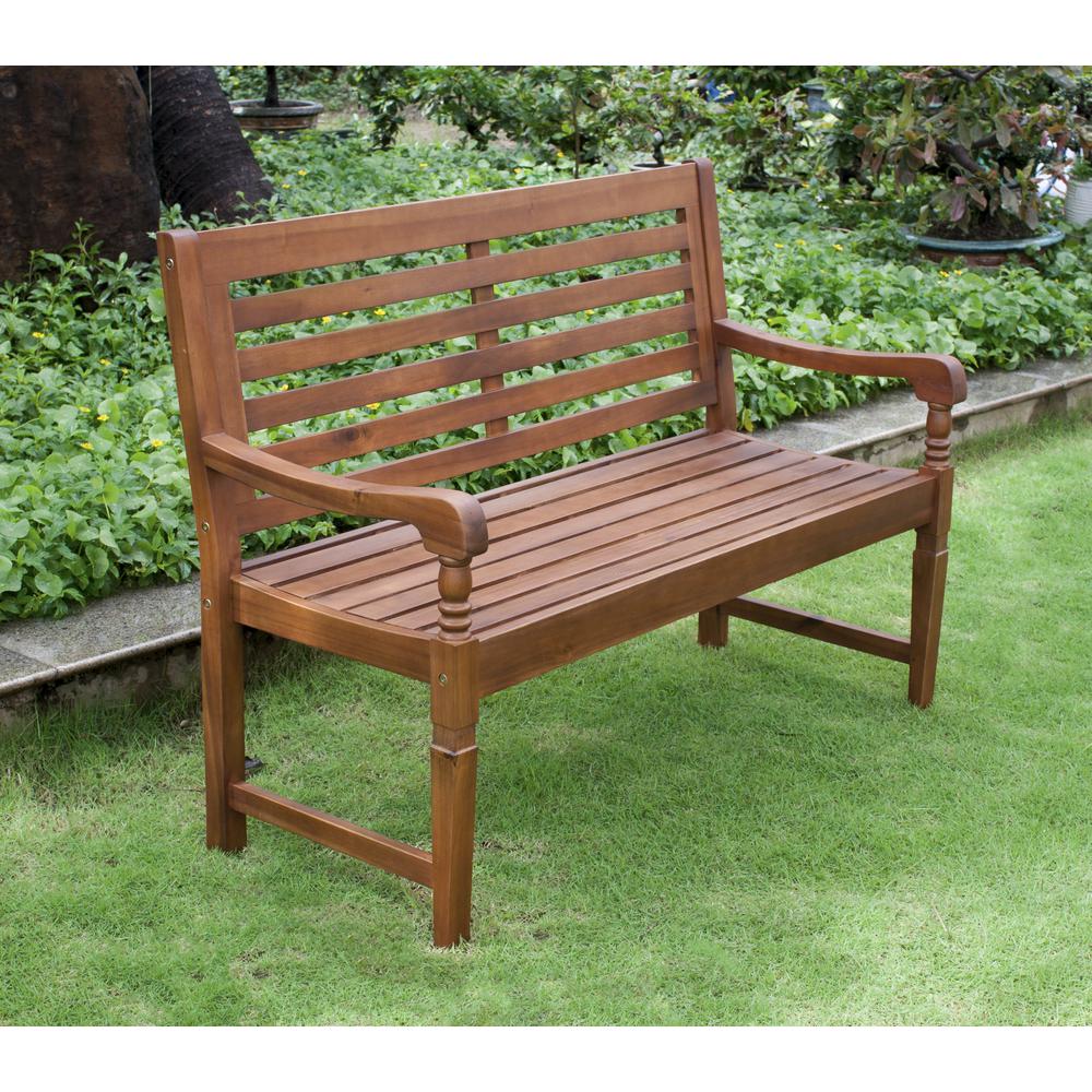 Nantucket Garden Bench, Natural. Picture 3