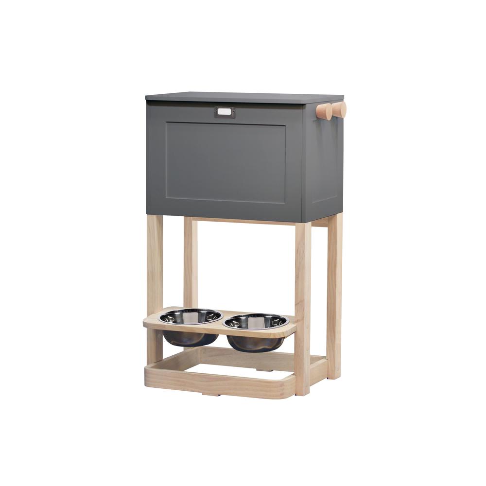 Pet Feeder Station, Gray. Picture 1