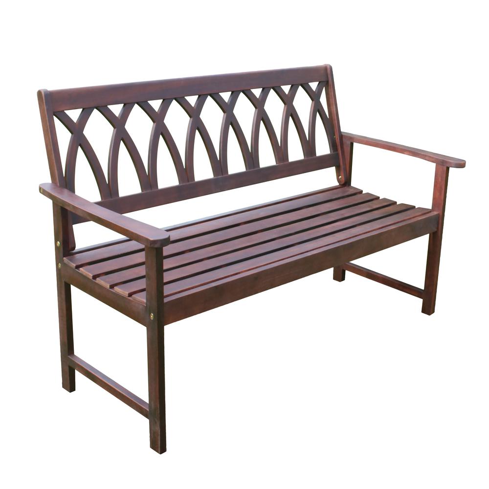 Criss Cross Garden Bench. Picture 1