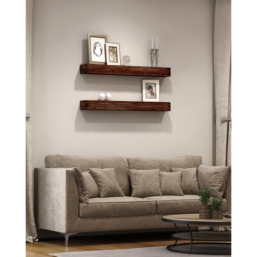 48” Distressed Floating Shelves (2 Pcs). Picture 2