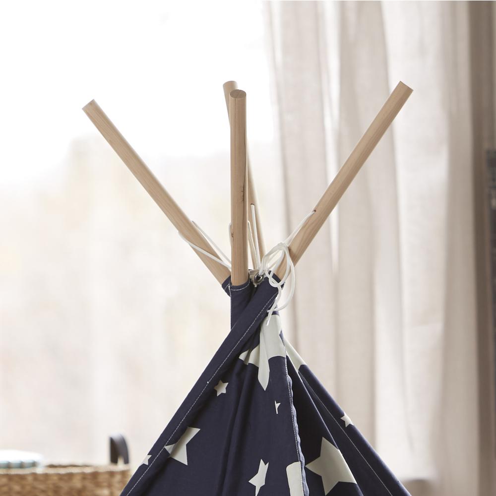 Children’s Teepee, Blue With White Stars. Picture 3