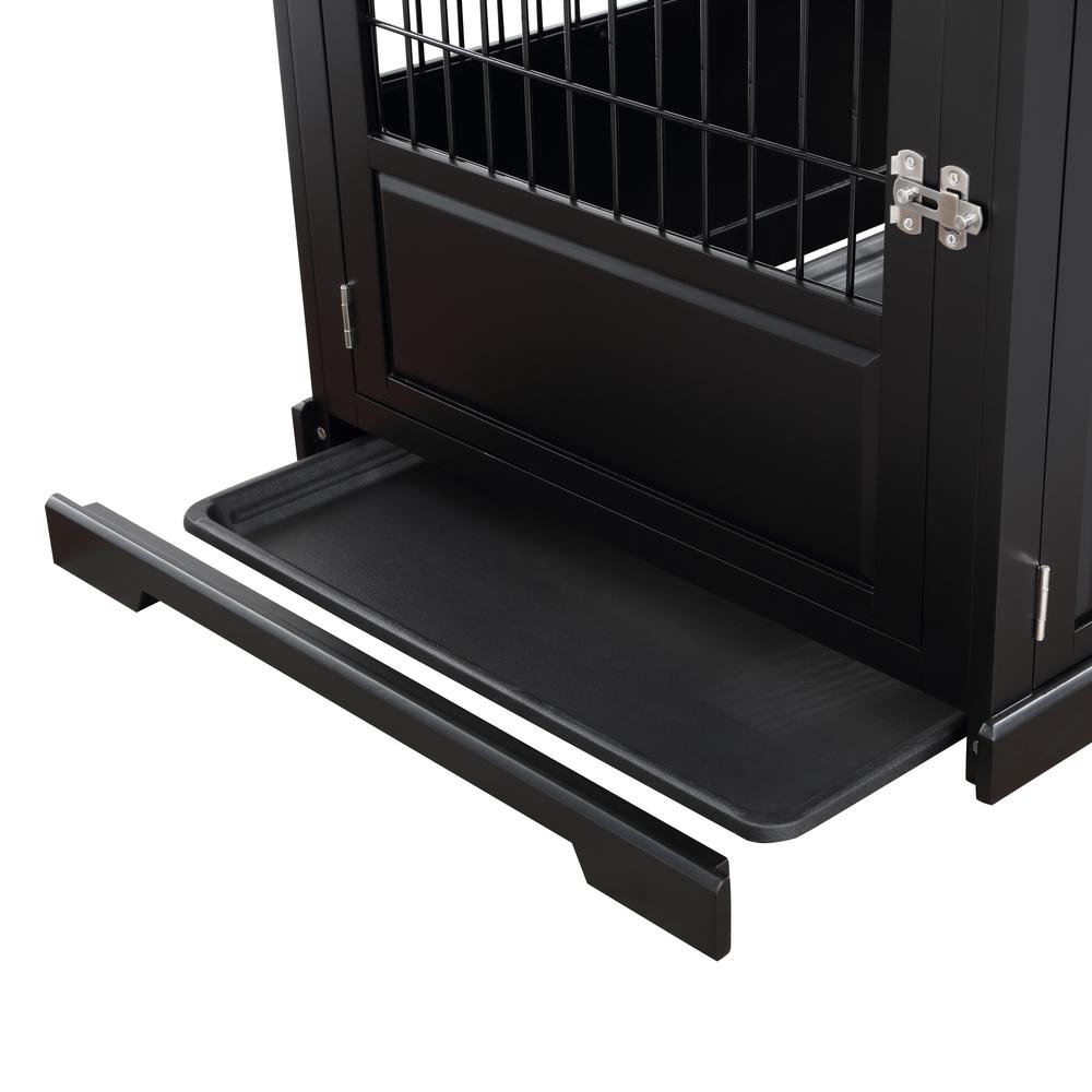 Fairview Triple Door Crate, Large, Black. Picture 3