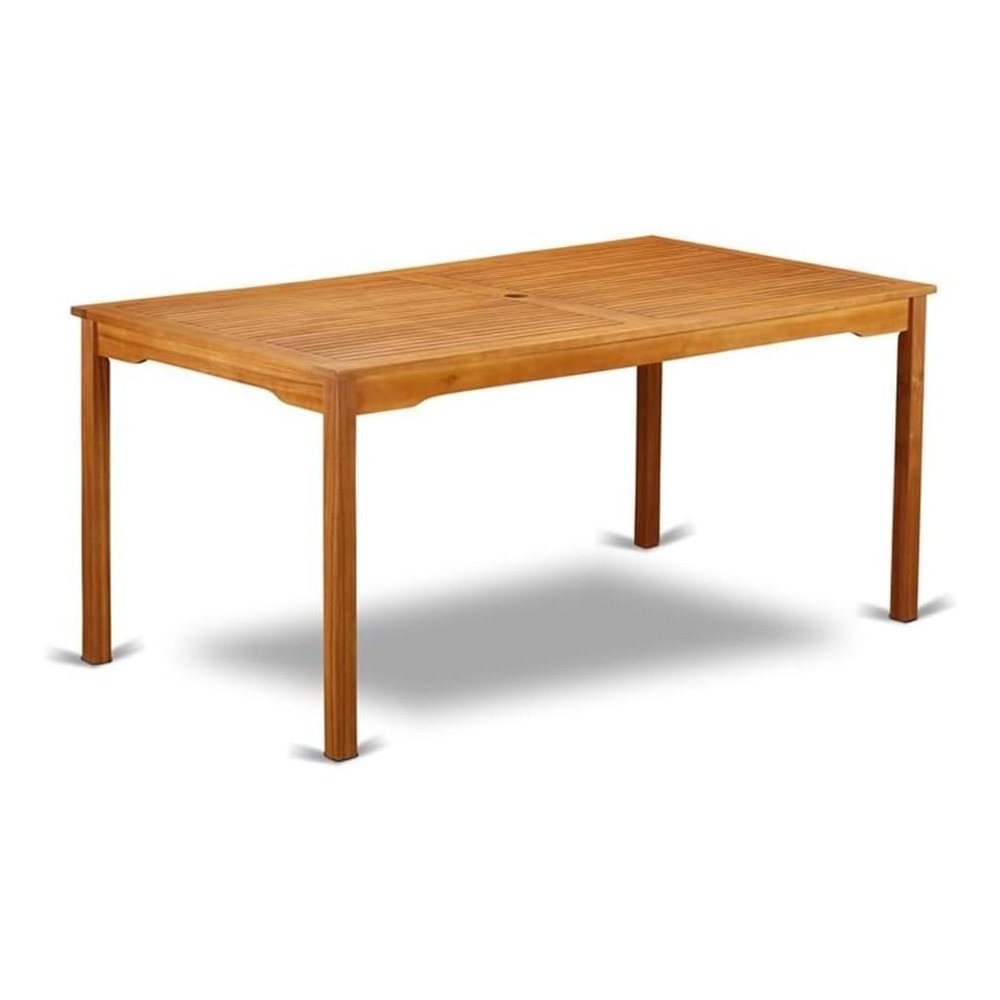 Wooden Patio Table Natural Oil, BCMTRNA. Picture 1