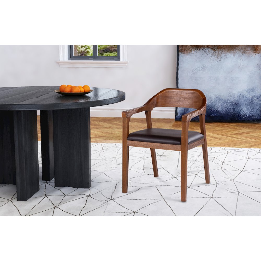Rasmus Dining Arm Chair - Chestnut Wire-Brush Finish. Picture 8