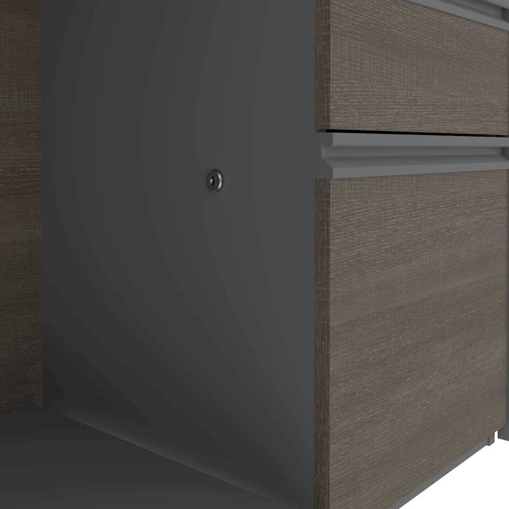 L-Shaped Desk with Pedestal. Picture 9