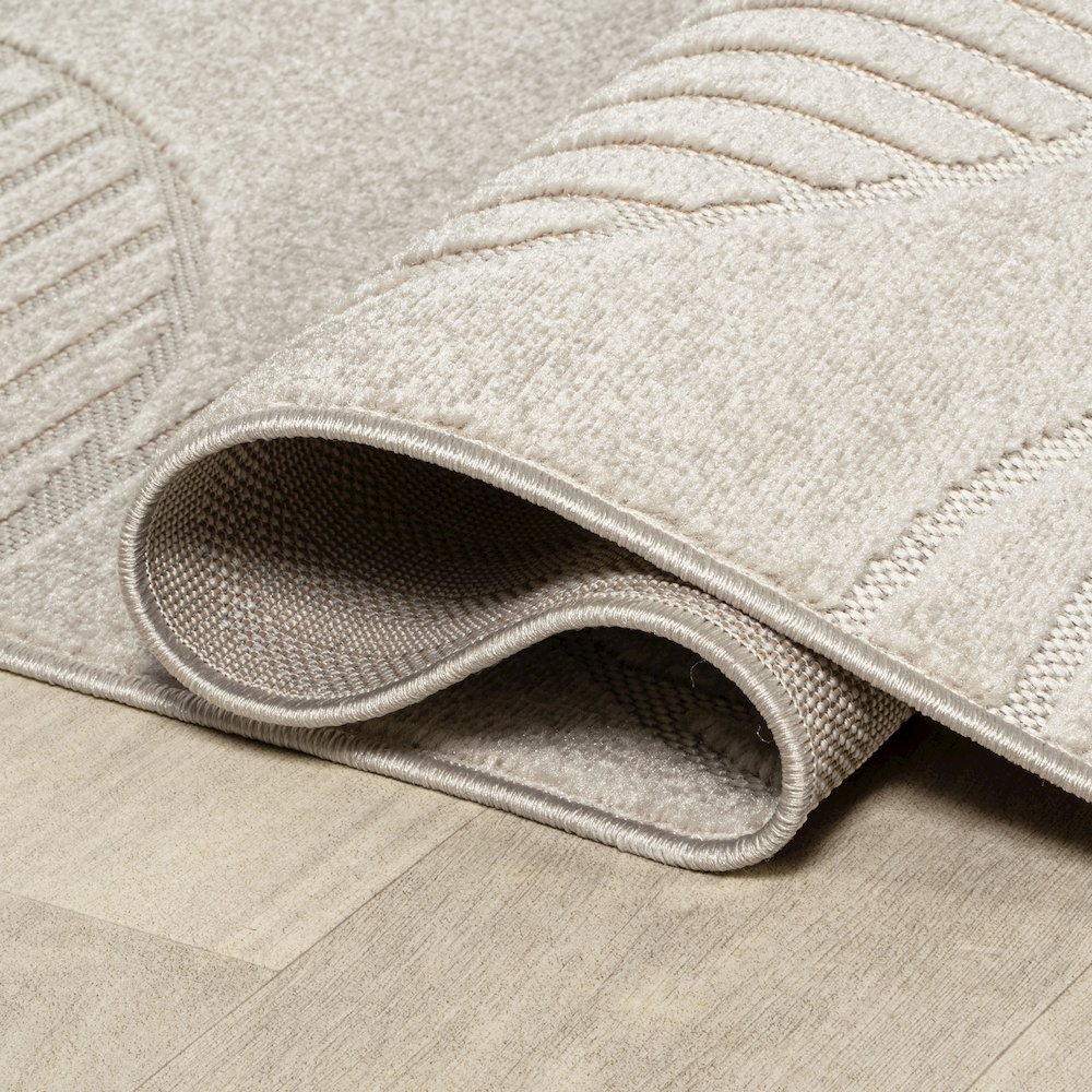 Nordby High-Low Geometric Arch Scandi Striped  Indoor/Outdoor  Rug. Picture 2