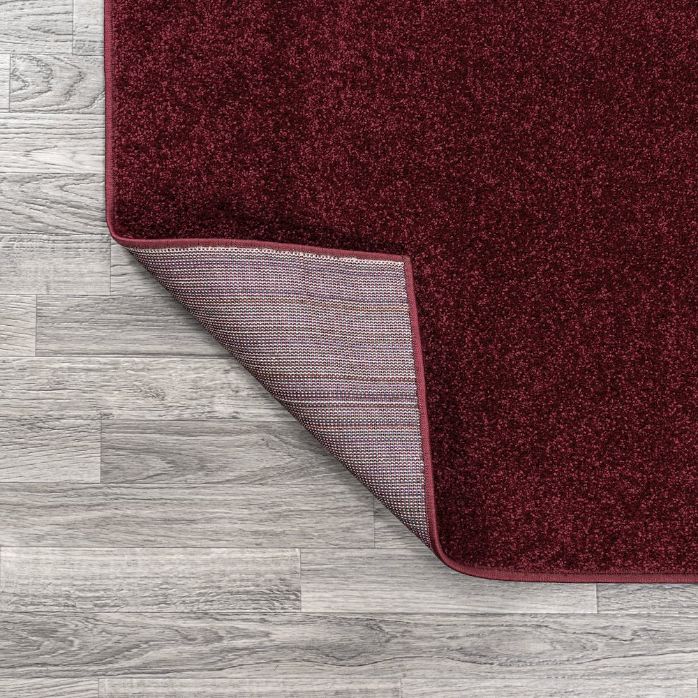 Haze Solid Low Pile Area Rug Dark Red. Picture 6