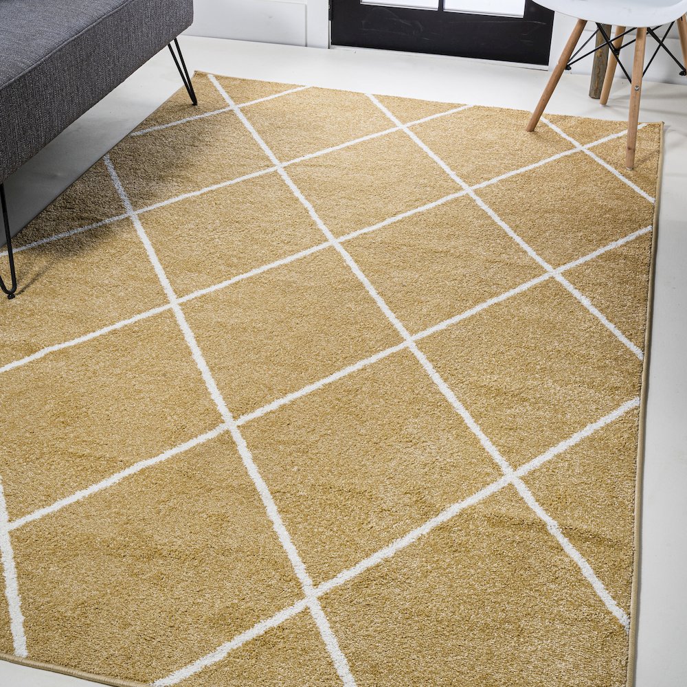 Cole Minimalist Diamond Trellis Area Rug. Picture 15