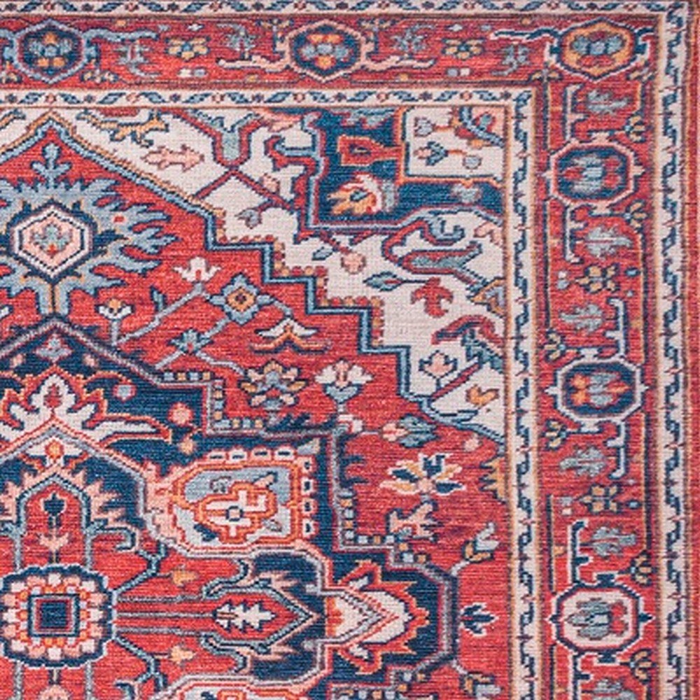 Cirali Ornate Large Medallion Machine-Washable Area Rug. Picture 3
