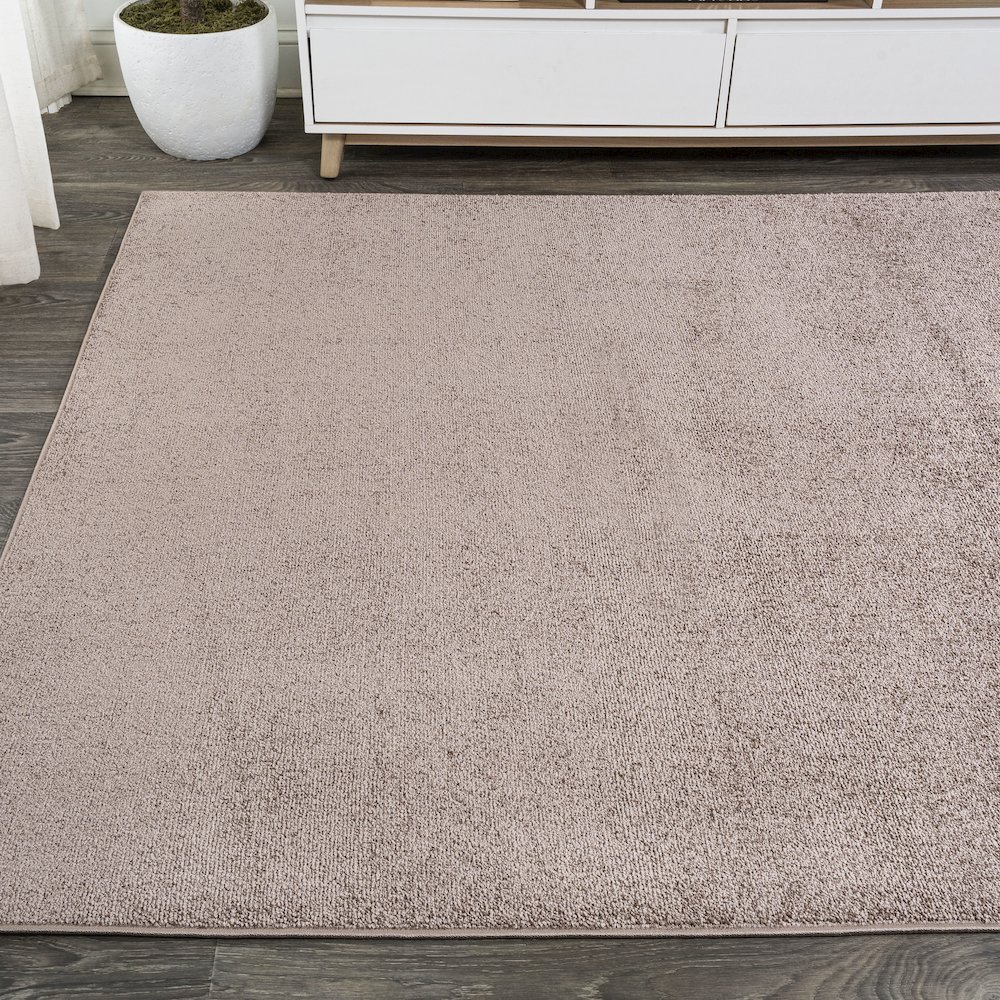 Haze Solid Low Pile Area Rug Brown. Picture 15