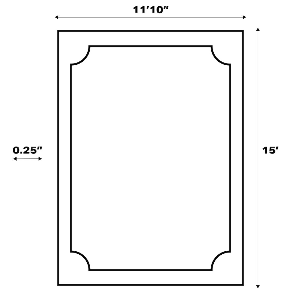 Hallie High-Low Minimalist Curve Geometric   Indoor/Outdoor  Rug. Picture 5