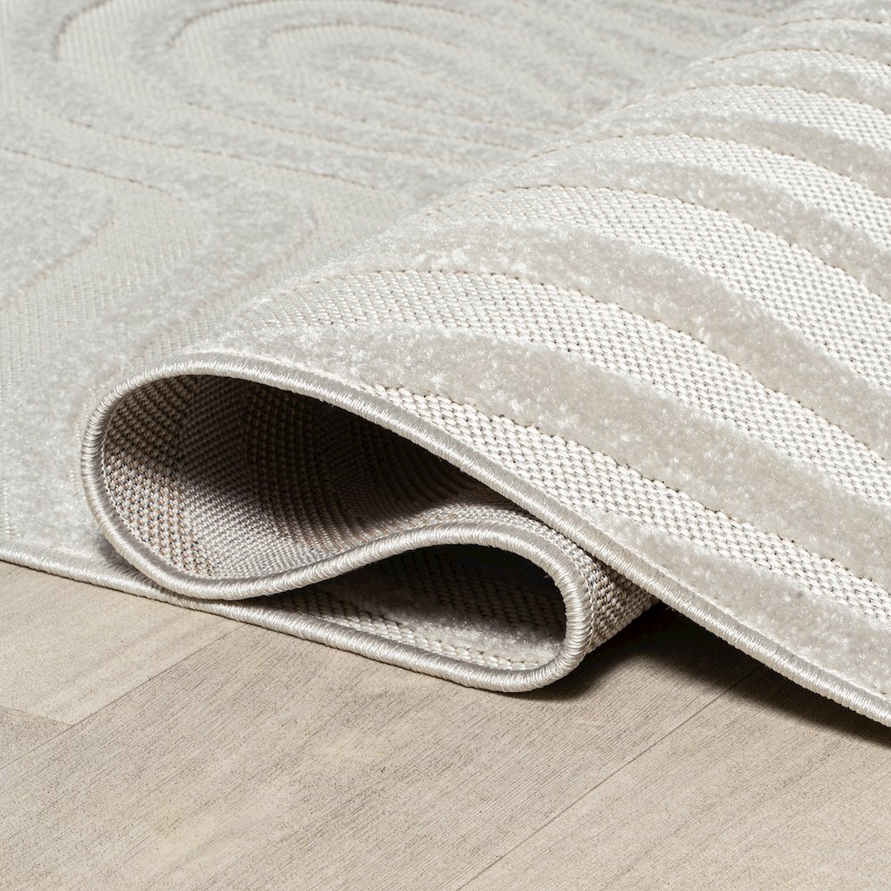 Maribo High-Low Abstract Groovy Striped  Indoor/Outdoor  Rug. Picture 2