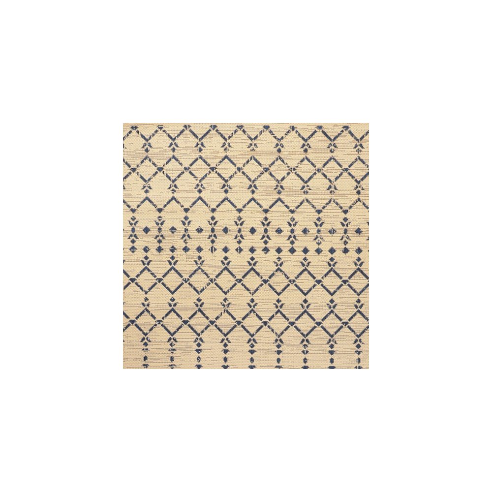 Ourika Moroccan Geometric TetuWeave Beige Indoor/Outdoor  Rug. Picture 3