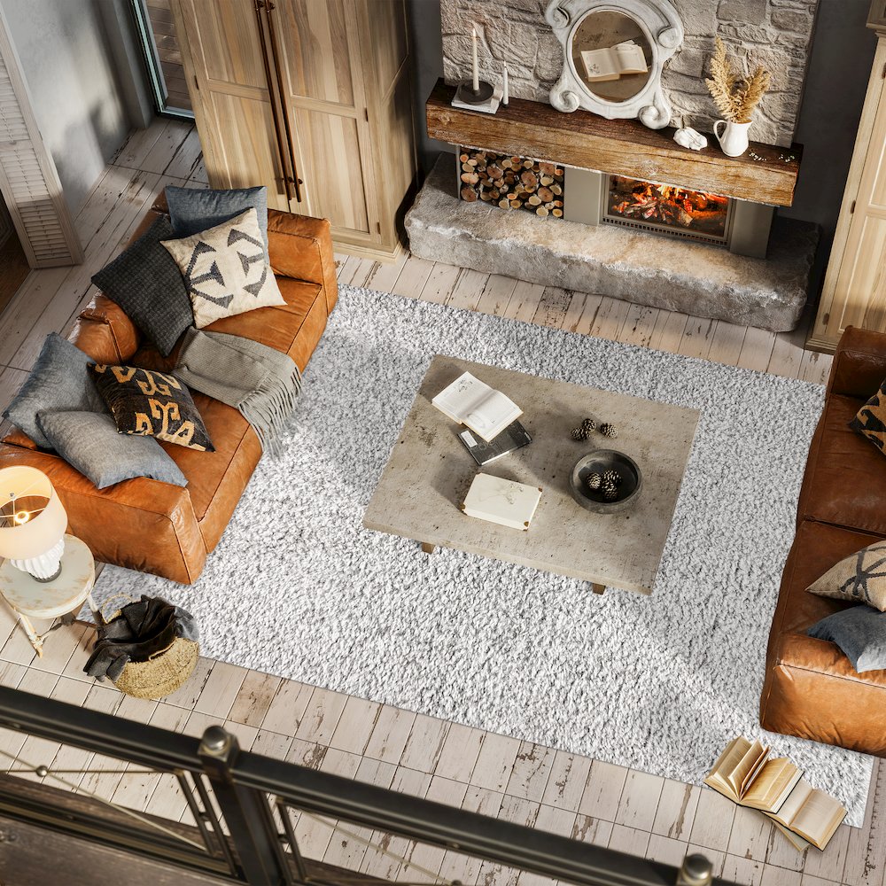 Aydin Solid Plush Shag Area Rug. Picture 4